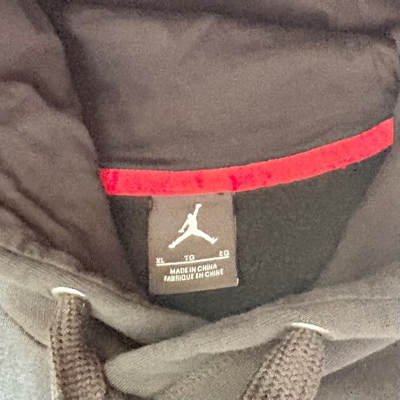 RARE Nike Air Jordan Jumpman Pullover Hoodie Fleece Sweater Mens XL Black - Picture 6 of 10